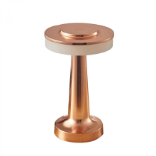 LED Table Lamp Desk Lamp Night Light Rechargeable Cordless Bar Hotel Decor Metal 2023 NEWrose gold