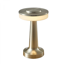 LED Table Lamp Desk Lamp Night Light Rechargeable Cordless Bar Hotel Decor Metal 2023 NEWsilver