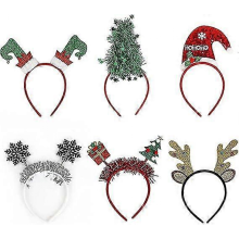 6 Pack Christmas Headbands, Christmas Themed Headbands, Christmas Tree Hoop Hair Band, Christmas Headbands