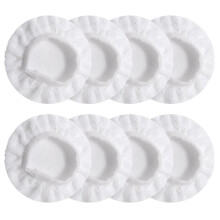 8pcs MultiUse Steams Mop Pad-White plush cover 7 inches