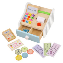1 Set Kinder Simuliertes Holzkassenspielzeug Lernspielzeug
