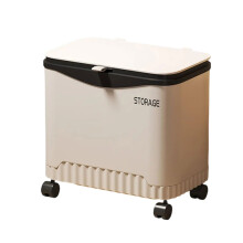 Light weight Garbage Bin Trash Can For Residential-White B