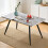 AINPECCA White 150CM Dining Table Marble Effect Kitchen 1