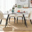AINPECCA White 150CM Dining Table Marble Effect Kitchen 8