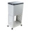 Durability Plastic Trash Bin Waste Container Ideal For-Grey C 1