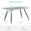 AINPECCA White 150CM Dining Table Marble Effect Kitchen 6