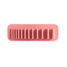 Silicone Wall-Mounted Brush Storage Rack Non-punching-pink