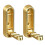 2 Pieces Folding Wall Hooks for Hanging Coats Hats-Gold 1
