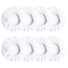 Pack Of 8 Washable Mop Pad-White lambswool cove 7 inches