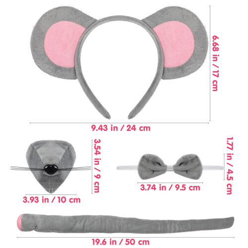 1 Set Kostüm Mit Stirnband Nase Fliege 1