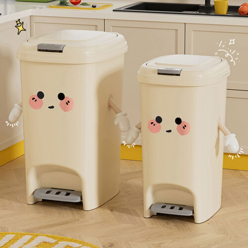Modern Trash Can Double Lid Garbage Bin with-10L cute style 2