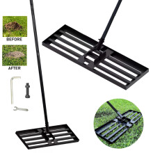 Lawn Leveling Rake 30"x10" Level Lawn Tool with 75" Steel Extended Handle