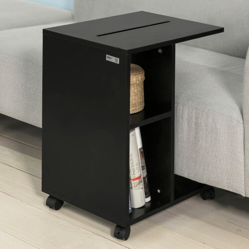 SoBuy telefonbord, sofa sidebord i sort 1
