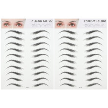 2Stk Imitation Augenbraue Künstliche Haarähnliche Transfer Aufkleber