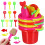 24Pz Secchielli Sabbia Bambini Colorati Gioco Spiaggia 5