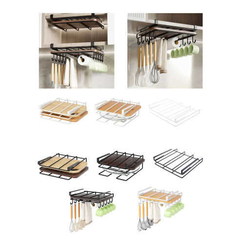 Space saving Rack for Cabinet Storage Cutting-Black Matt 3 2