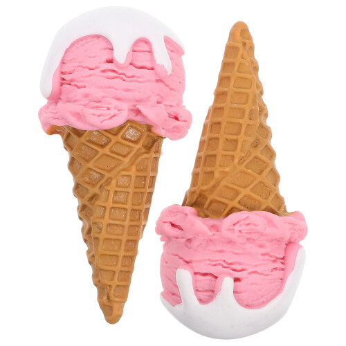 2Stk Realistisches Imitat Eiswaffel Modell Für Geschäfte