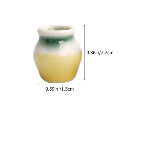1 Set Realistischer Keramikblumentöpfe, Glasierter Desktopdeko 1