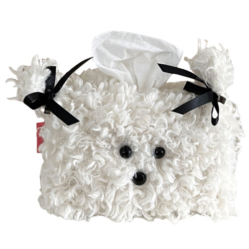 Boîte à mouchoirs robuste, distributeur de mouchoirs-Blanc