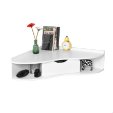 SoBuy narożny stolik przyścienny 60x60x18cm FWT26-W