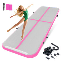 10ft Inflatable Gymnastics Tumbling Mat Air Training Mat Track, Pink