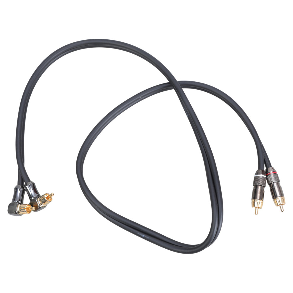 30Cm-10M 2Rca Male To 2Rca Male Stereo Aux-50Cm Elbow Black 7704000280976