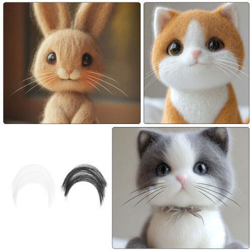 2 Packs Simulierte Tierbart Haare Für Katzenbart Bastelarbeiten 2