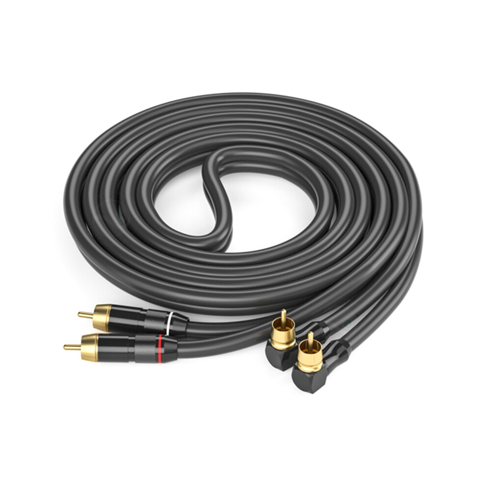 Professional 2Rca Aux Cable Plated-2M Elbow Gold/Black 7704000280778