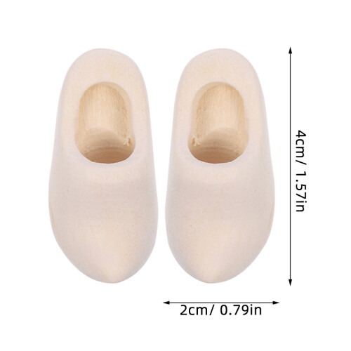 3 Paren Poppenhuis Schoenmodellen Mini Klompen 4 Cm 2