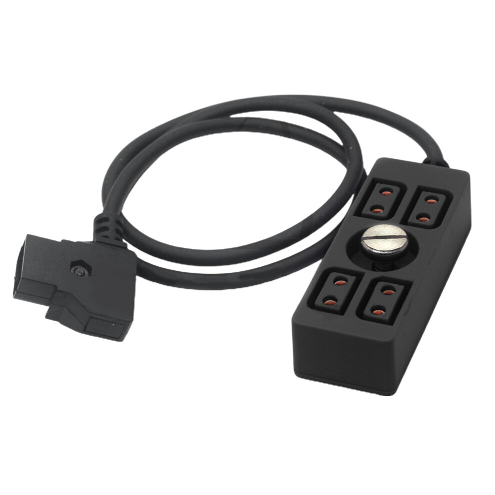 D-Tap Male To 4 Port Dtap Female Power Supply Adapter For- Black 7704000282529