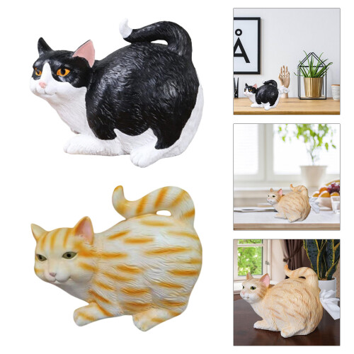 Boîte de rangement de mouchoirs élégante et Simple,-chat noir 2