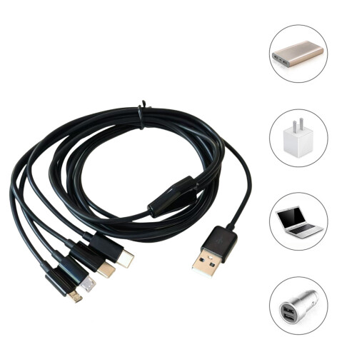 USB-oplaadkabel Multi-oplaadkabel Ondersteuning Type C-Zwart 1