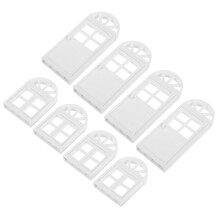 8Stuks Poppenhuisramen: Mini Kunststof Raamframe Voor DIY Model
