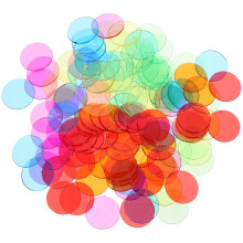 120 19 Mm Transparente Bingochips Aus Kunststoff Für Bingokarten