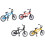 4 Stuks Vingerfietsen Mini Mountainbikes Dubbele Stang 7