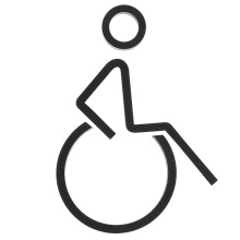 Disabled Sign Acryl Rolstoel Handicapped Voor Toilet Restroom