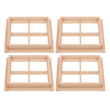 4 Stuks Mini Raamwerk Model Poppenhuis Meubels Decoratie