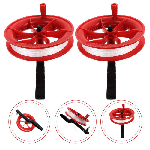 2 Stuks Kite Spool Vliegerhaspel Haspelwinder Opwindhaspel Grip 2