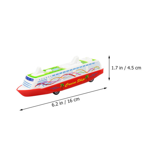 10 Stuks Plastic Cruise Ship Pull Back Scheepje Glijdend Speelgoed 1