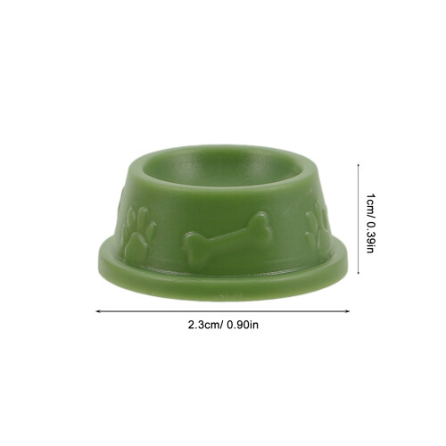 2 Sets Miniature Hondenvoerbakjes Plastic met Bot 2