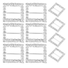 10 Stks Strass Bezette Lintgesp Schuifjes Voor DIY Craft