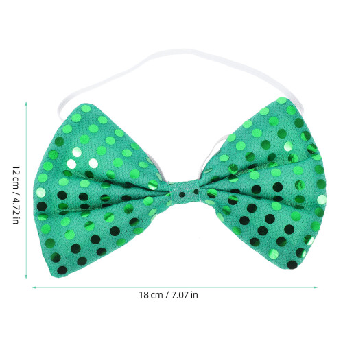 6 Groene Stropdas Met Pailletten -Patrick's Day 1