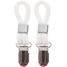 2St Stevige Beige Theedoekhouder Met Ijzeren Clip En Katoenen Touw