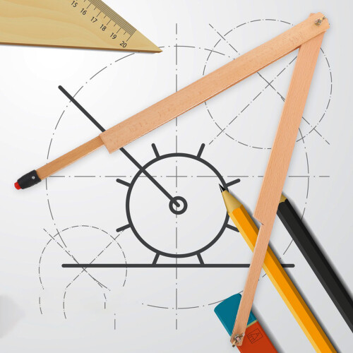 Wood Blackboard Whiteboard Geometrische Tekening Tool 2