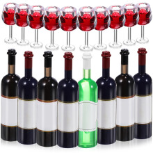 18 Stks Mini Wijnglazen Set Met Flessen Voor Poppenhuis Decor