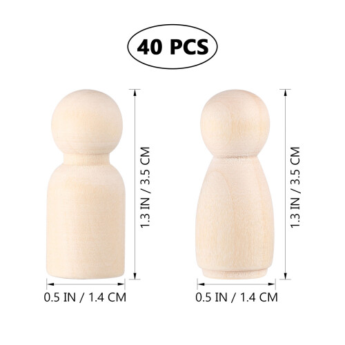 40St Peg Onafgewerkte Figuren 35Mm Voor Diy 1