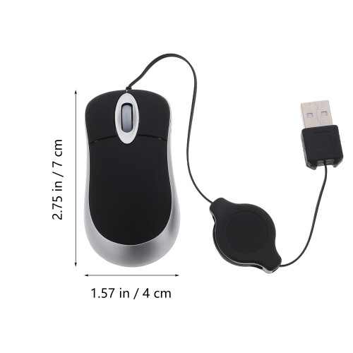 Creative Usb Mini Teleskopmaus Für Computer Notebook Schwarz 1