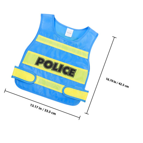 2Stk Kinder Polizei Weste Kostüm Verkleidung 1