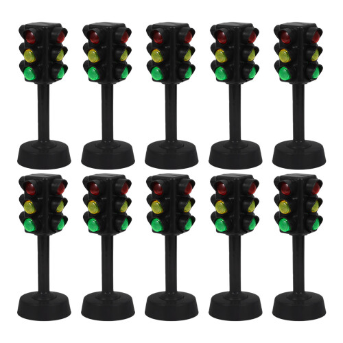 10Stück Mini Verkehrsampel Modelle 2