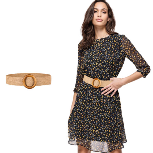 Retro Dames Geweven Riempje Met Taille 1